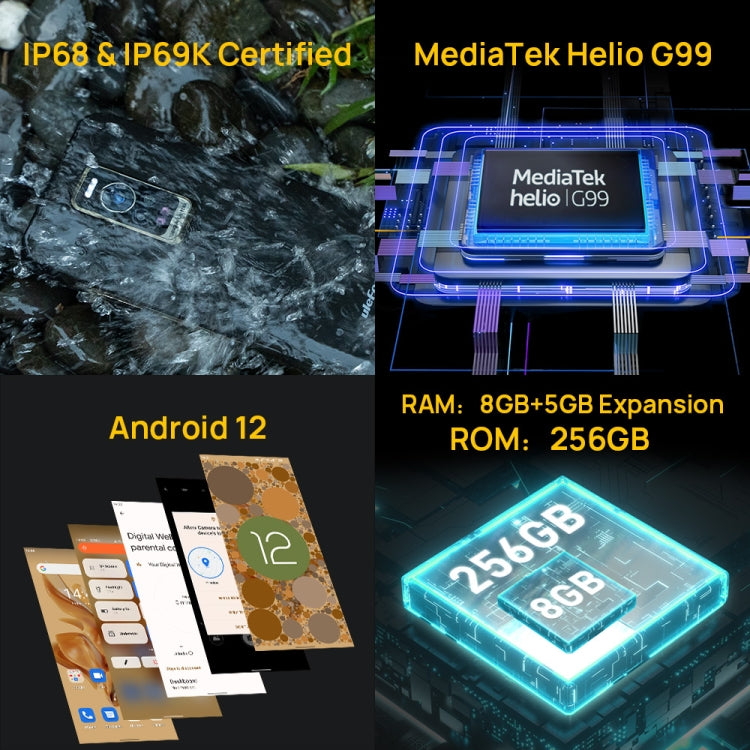 Ulefone Armor 17 Pro Teléfono Rugged 108MP 5380mAh 8GB 256GB IP68 (Used)