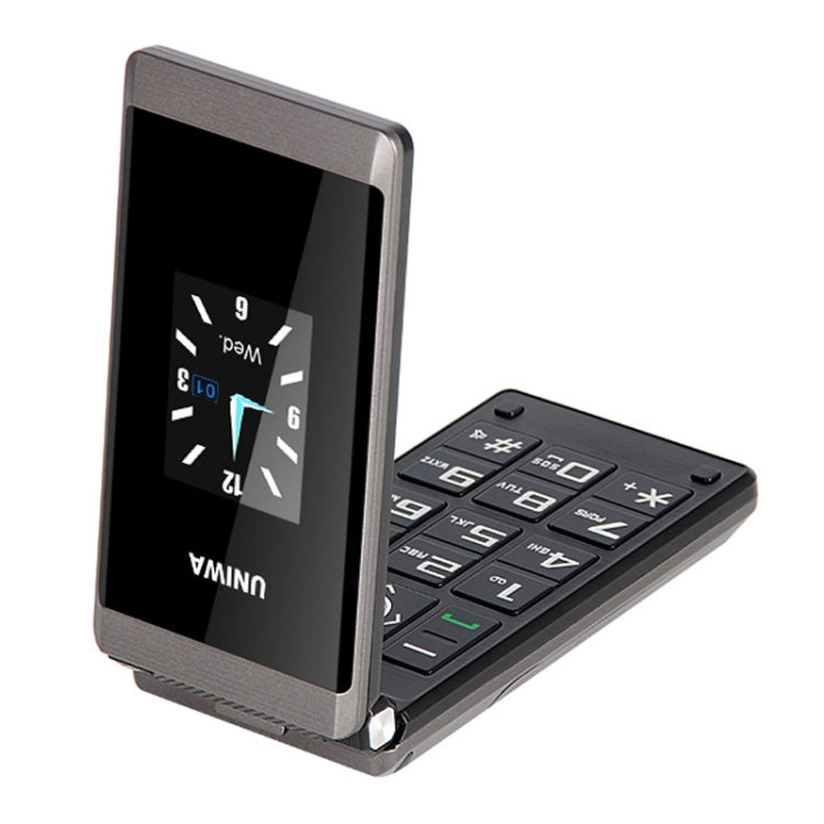 UNIWA X28 Dual-screen Flip Teléfono Clásico Doble Pantalla GSM