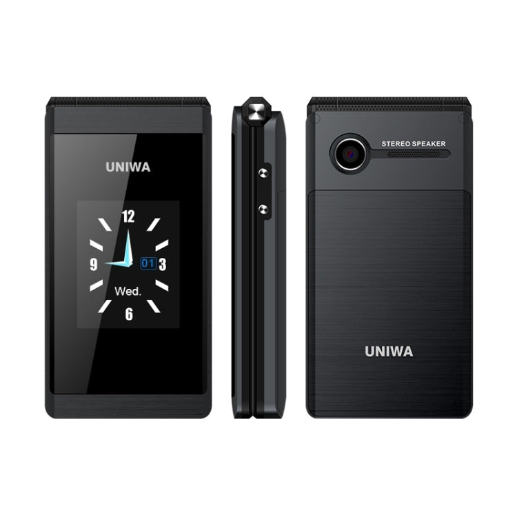 UNIWA X28 Dual-screen Flip Teléfono Clásico Doble Pantalla GSM