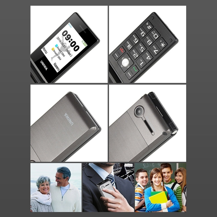 UNIWA X28 Dual-screen Flip Teléfono Clásico Doble Pantalla GSM