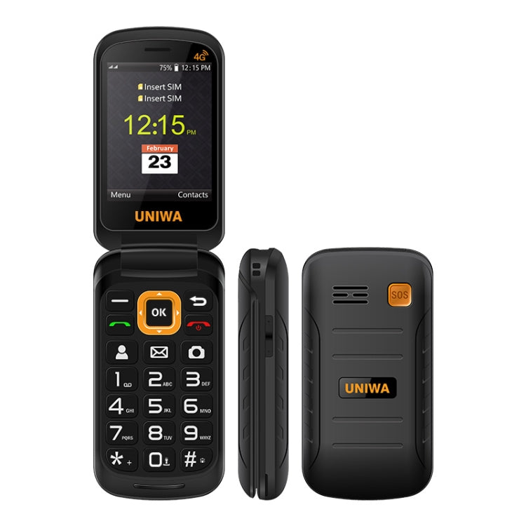 Unisoc T107 Teléfono Doble Pantalla 4G Con Base De Carga by UNIWA