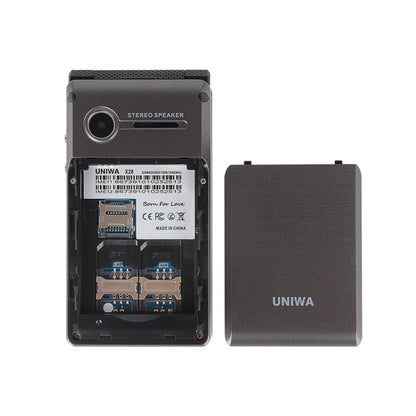 UNIWA X28 Dual-screen Flip Teléfono Clásico Doble Pantalla GSM
