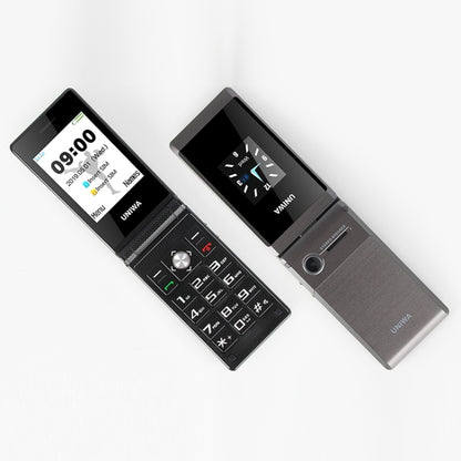 UNIWA X28 Dual-screen Flip Teléfono Clásico Doble Pantalla GSM